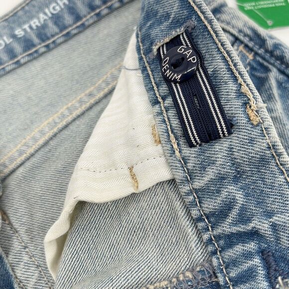 NWT Gap‎ New School Straight Distressed Raw Hem Jeans Girls 14 Plus - Picture 5 of 11